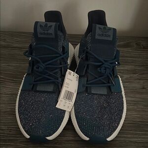 New Adidas Prophere Limited Edition Blue, White and Orange Speckled Sneakers